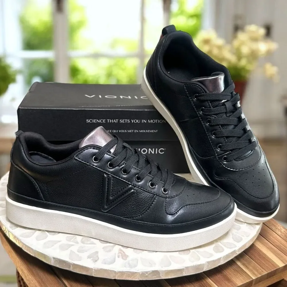 Vionic Elise Orthotic Leather Sneakers Comfort Casual Shoes Women’s 10 Wide